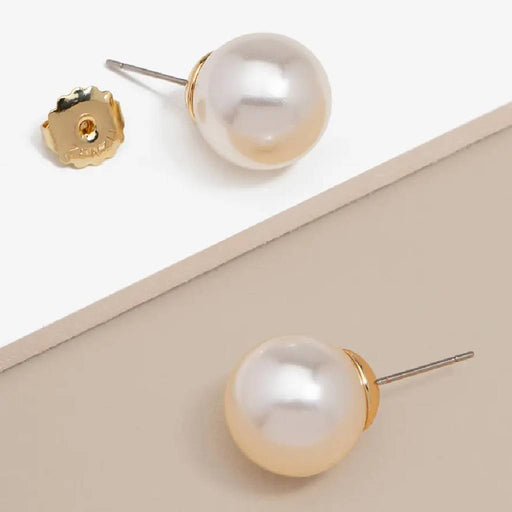 Chucky Pearl Gold Stud Earrings WOMEN - Accessories - Jewelry - Earrings Zenzii Jewelry