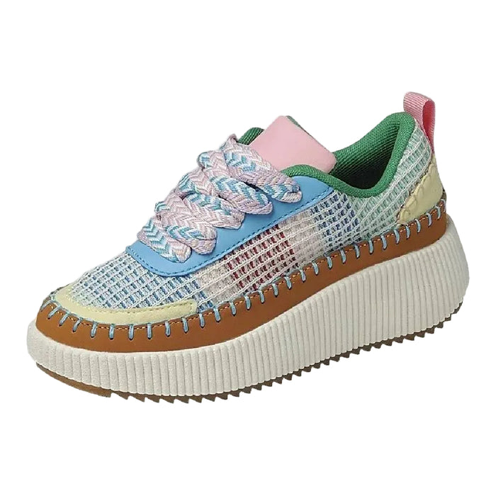 Girl's Blue Multicolor Sneaker