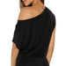 Spiritual Gangster Zen Rib Asha Black Top WOMEN - Clothing - Tops - Short Sleeved Spiritual Gangster