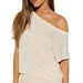 Spiritual Gangster Zen Rib Asha Vintage White Top WOMEN - Clothing - Tops - Short Sleeved Spiritual Gangster