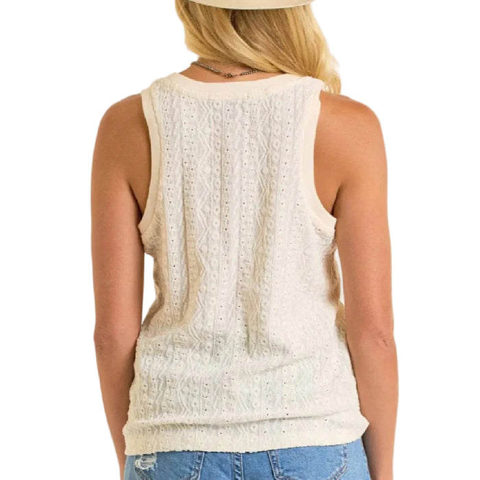 Rock & Roll Denim Women's Raised Design Knit Tank Top WOMEN - Clothing - Tops - Sleeveless Panhandle