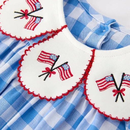 Baby Girl's 4th of July Plaid Romper KIDS - Baby - Baby Girl Clothing Rylee Faith Designs