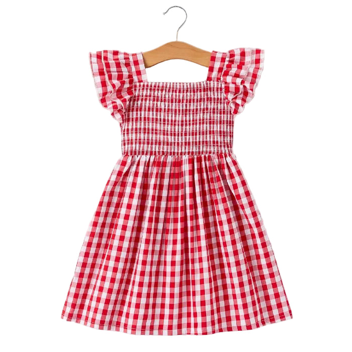 Girl's Smocked Red Plaid Dress KIDS - Girls - Clothing - Dresses Rylee Faith Designs