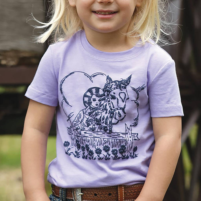 Cruel Denim Toddler Girl's Lilac Horse Tee