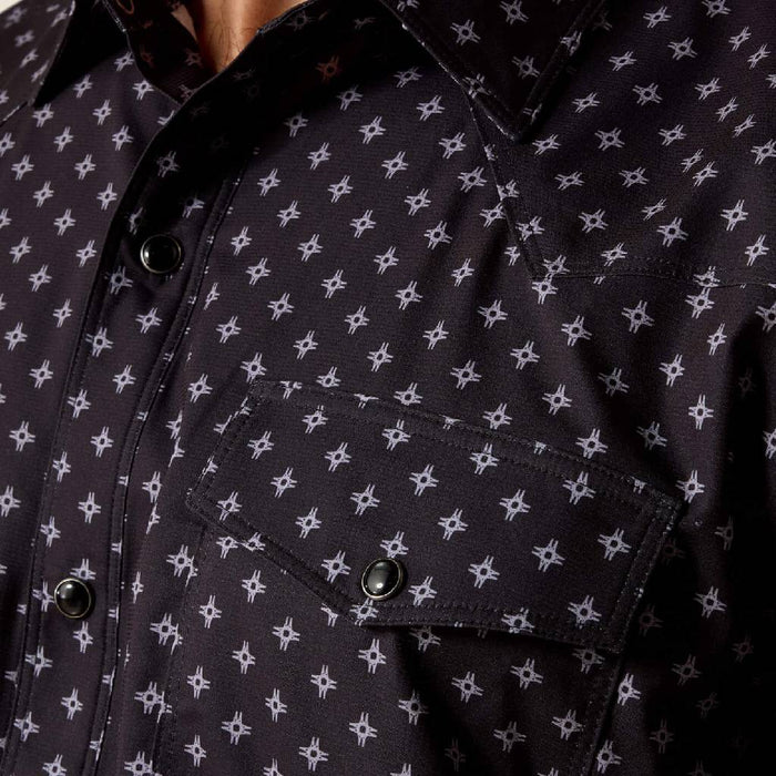 Ariat Men's VentTEK Pearl Snap Black Western Shirt