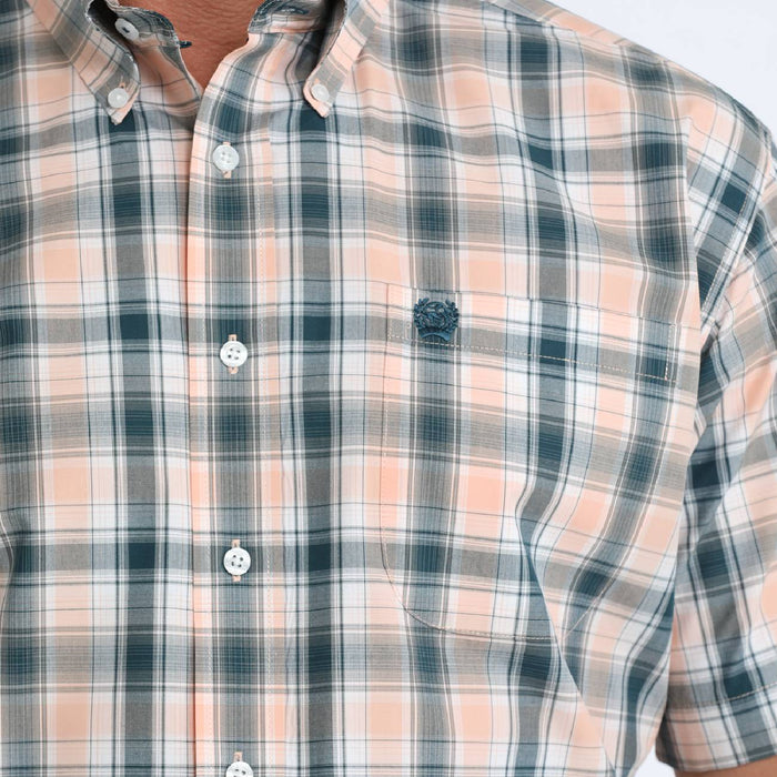 Cinch Men's Plaid Print Button Down Shirt