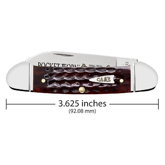 Case Pocket Worn Mahogany Bone Corn Cob Jig Canoe