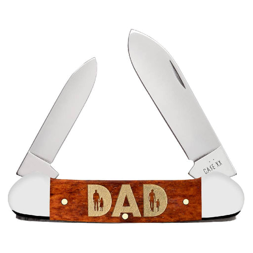 Case Father's Day Smooth Chestnut Bone Canoe Knives W.R. Case