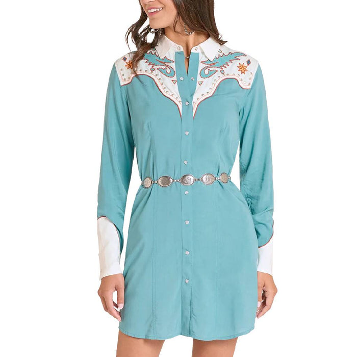 Panhandle Slim Women's Stud Applique Pearl Snap Western Dress