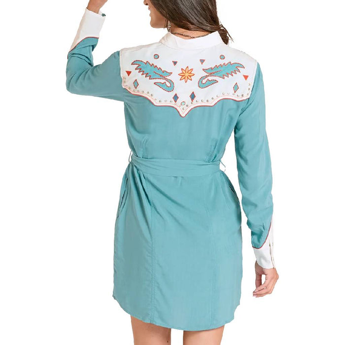 Panhandle Slim Women's Stud Applique Pearl Snap Western Dress