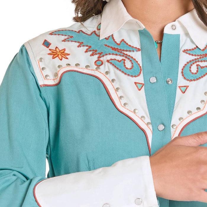 Panhandle Slim Women's Stud Applique Pearl Snap Western Dress