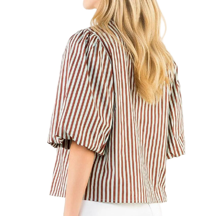 Stripe Button Down Top