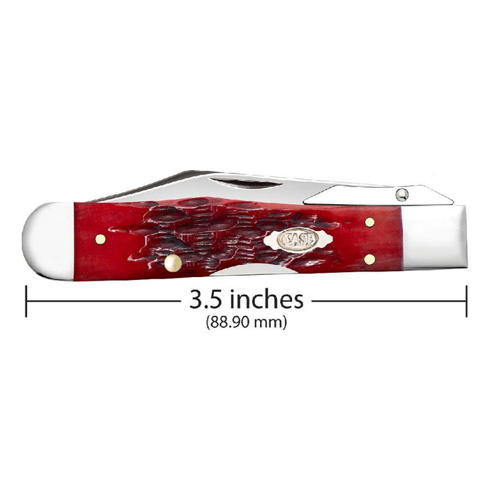 Case Dark Red Bone CS - Peach Seed Jig Cheetah Cub