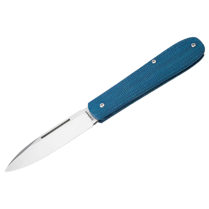 Boker Coffin Handle Blue Canvas Micarta Slip Joint