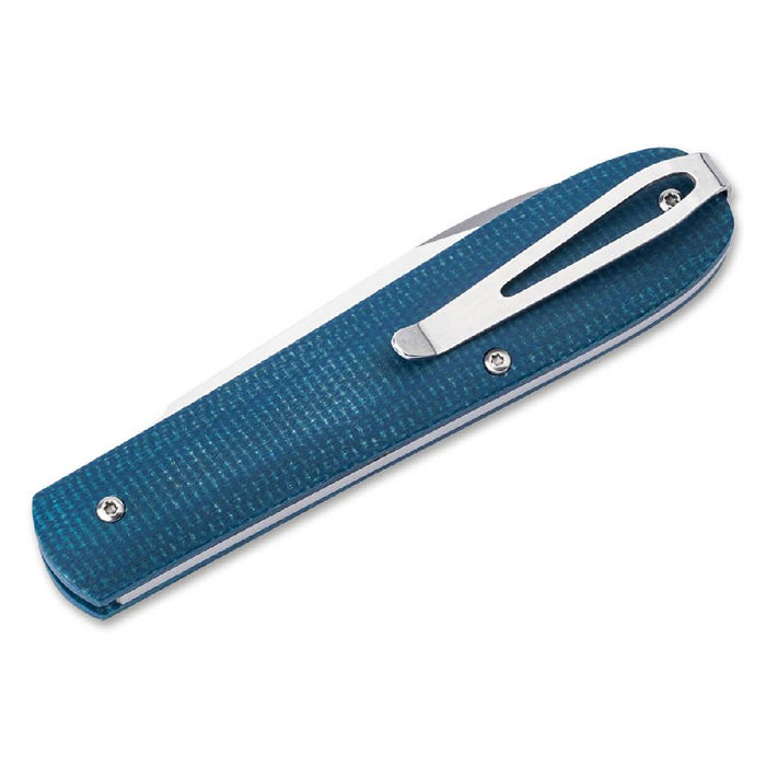 Boker Coffin Handle Blue Canvas Micarta Slip Joint