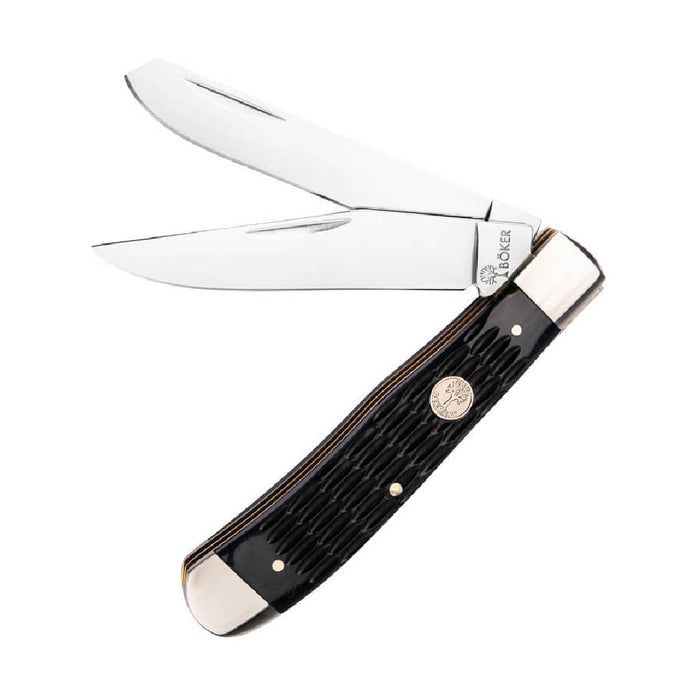 Boker Trapper Traditional Jigged Black Bone Pocket Knife