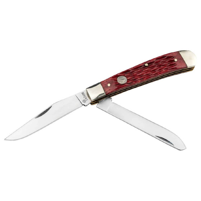 Boker Trapper Traditional Jigged Red Bone Pocket Knife