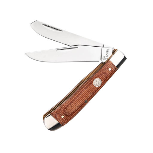 Böker Slip Joint Canvas Micarta Brown Trapper Knives Boker