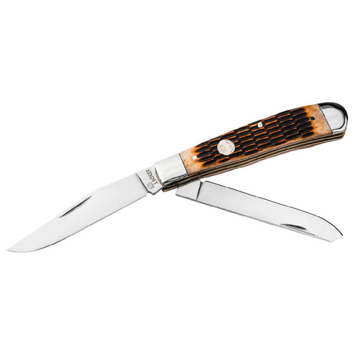 Böker Slip Joint Amber Jigged Bone Trapper Knives Boker
