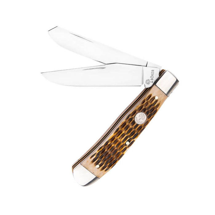 Böker Amber Jigged Bone Lockback Knife