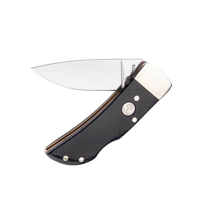 Böker Black Smooth Bone Lockback Knife