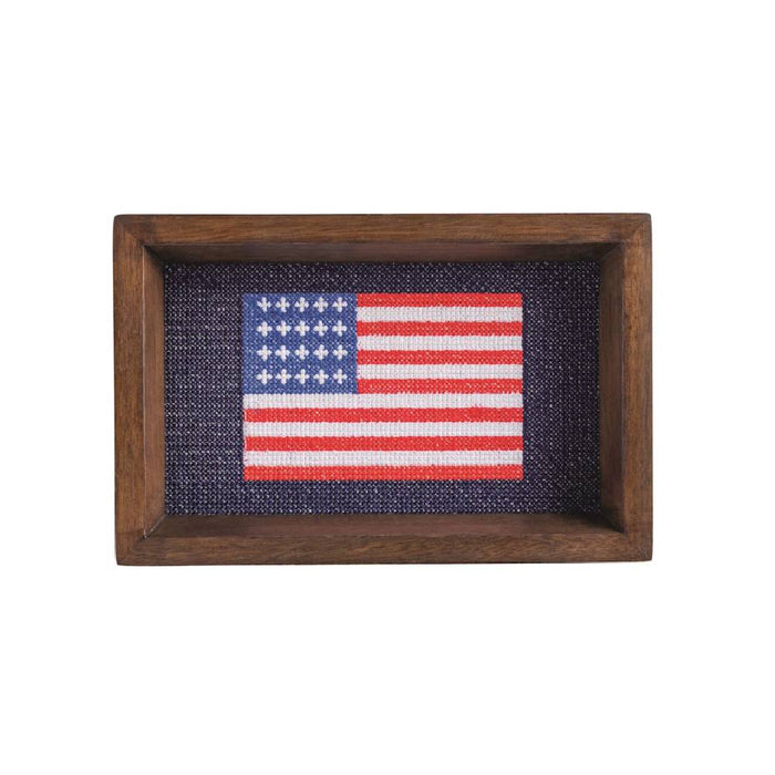 Mud Pie American Flag Needlepoint Tray