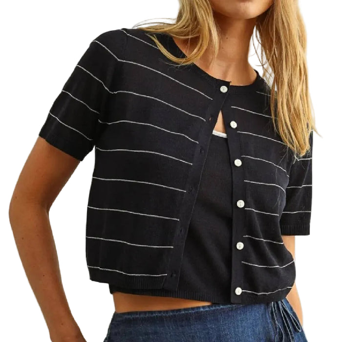 Striped Patterned Cardigan Top