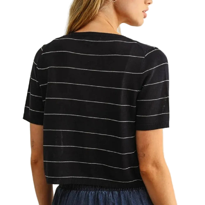 Striped Patterned Cardigan Top