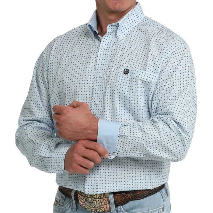 Cinch Men's Geo Plaid Print Button Down Shirt