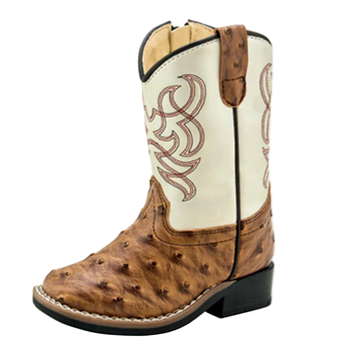 Old West Infant Ostrich Print Western Boot KIDS - Footwear - Boots Old West