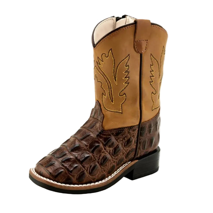 Old West Infant Faux Gator Western Boot