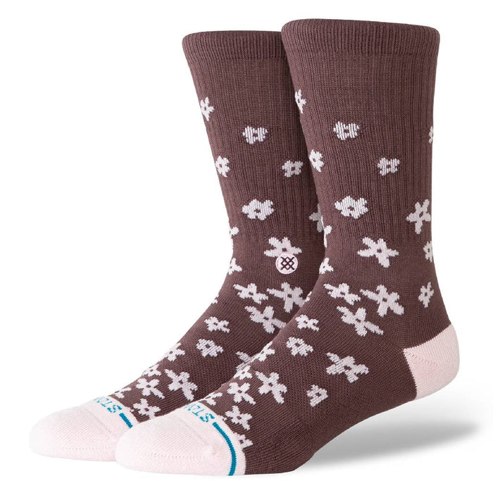 Stance Women's Floral Dreams Brown Crew Socks