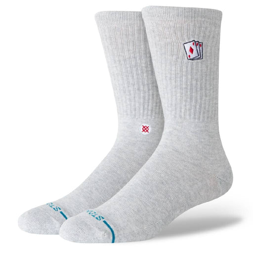 Stance Men's Hit Me Heather Grey Crew Socks MEN - Clothing - Underwear, Socks & Loungewear - Socks Stance