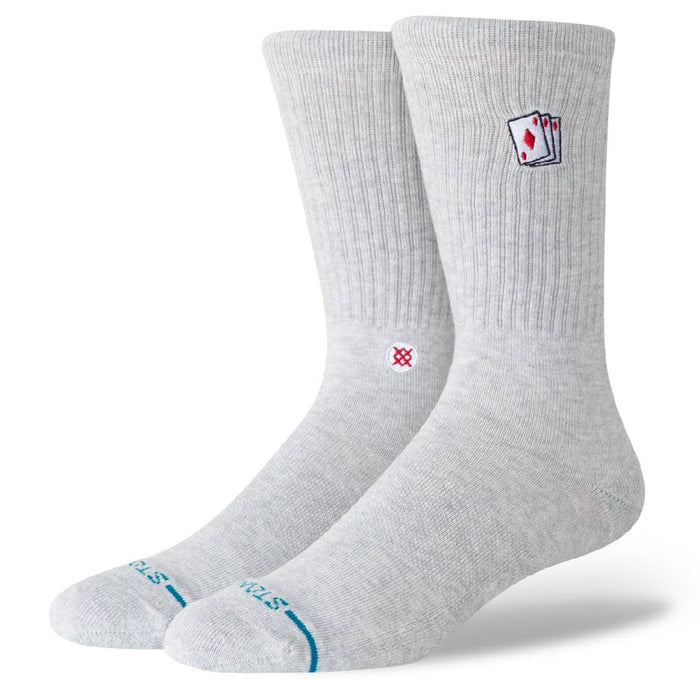 Stance Men's Hit Me Heather Grey Crew Socks