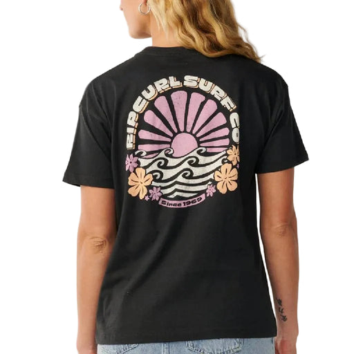 Rip Curl Women's Party Wave Washed Black Relaxed Tee WOMEN - Clothing - Tops - Short Sleeved Rip Curl
