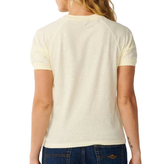Rip Curl Women's Stephanie Gilmore Wettie Ringer Soft Yellow Tee