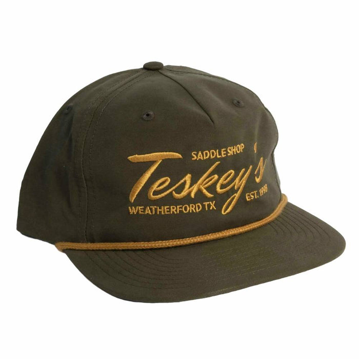 Teskey's Embroidery Rope Cap - Loden/Gold