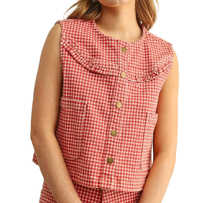 Red Gingham Top
