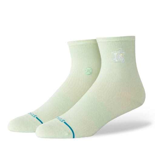 Stance Women's Fine Rib Green Quarter Crew Socks WOMEN - Clothing - Intimates & Hosiery Stance