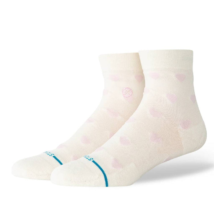 Stance Women's Hearts Lowrider Ivory Quarter Crew Socks