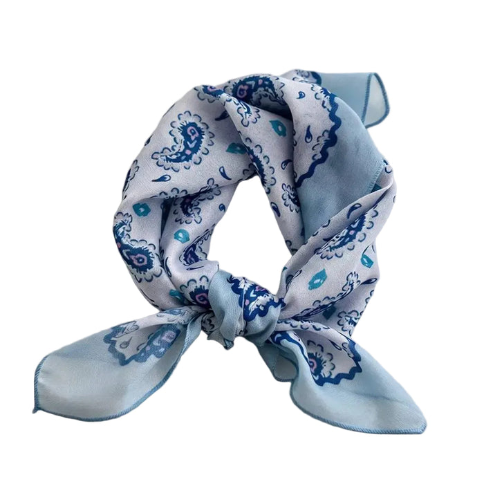 Dayla Vintage Scarf - Blue Floral/Paisley