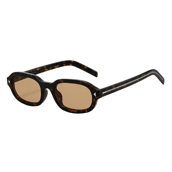 Dayla Retro Tiny Oval Sunglasses - Tortoiseshell/Tea