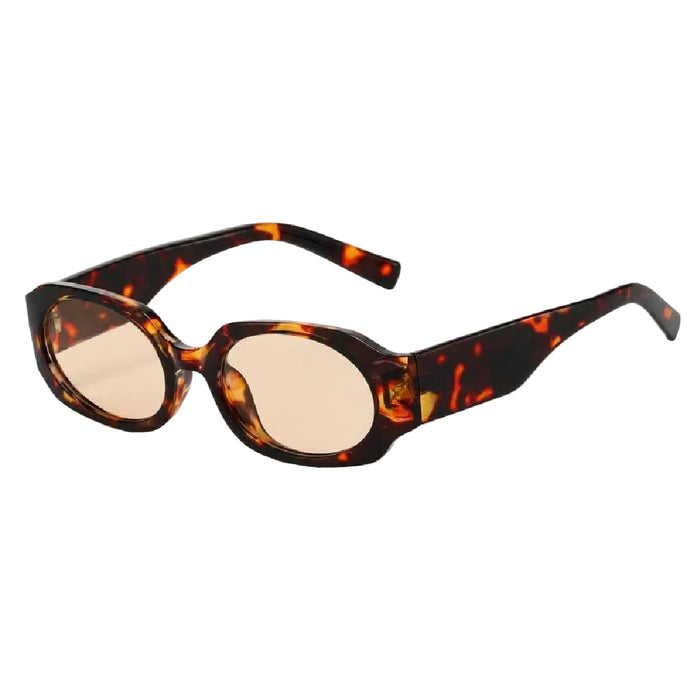 Dayla Retro Oval Sunglasses Tortoiseshell