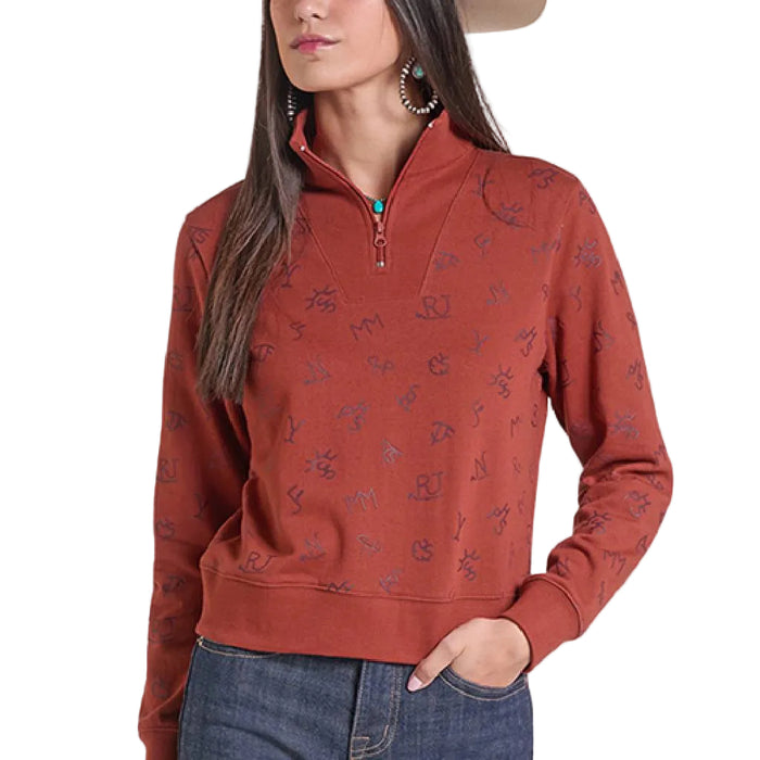 Panhandle Slim Women's 1/4 Zip Ranch Brand Pullover