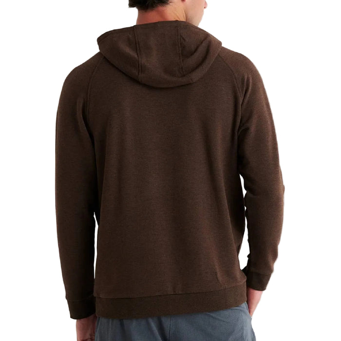 Free Fly Men's Bamboo Lightweight Fleece Hoodie - Heather Dark Brown
