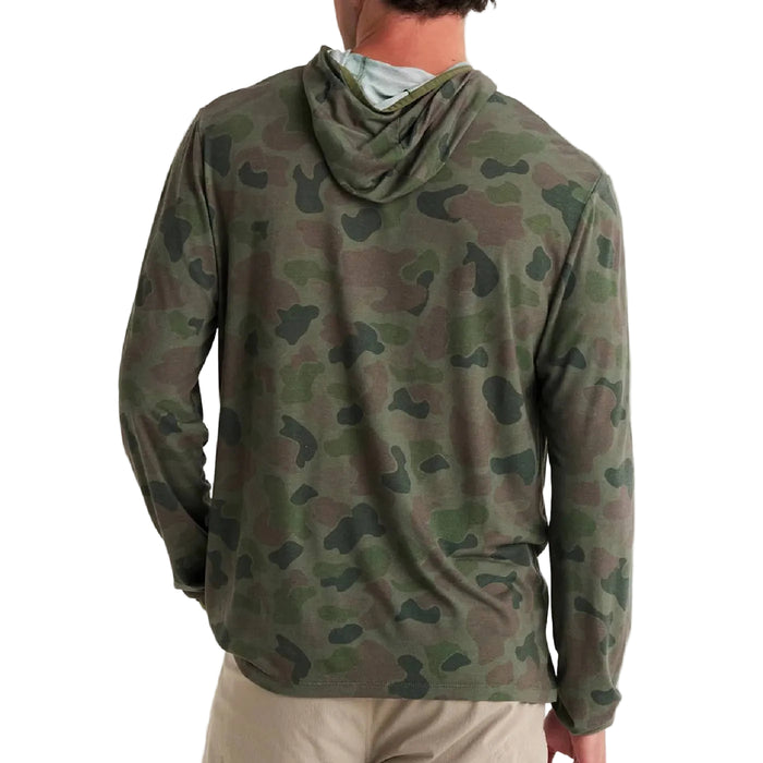 Free Fly Men's Bamboo Lightweight Hoodie - Vintage Camo Oil Green