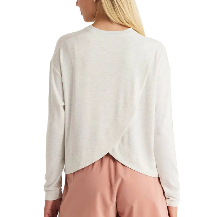 Free Fly Women's Bamboo Shade Crossover Top - Off White Heather