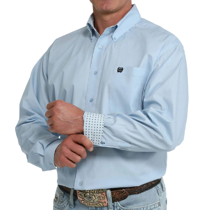 Cinch Men's Solid Light Blue Button Down Shirt