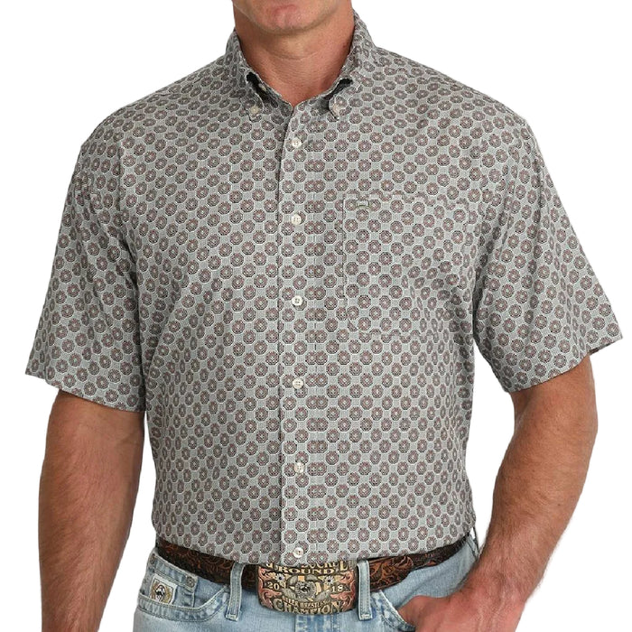 Cinch Men's Arenaflex Medallion Grey Button Down Shirt