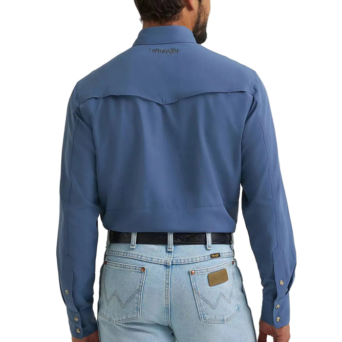 Wrangler Men's All Terrain Gear Vintage Indigo Performance Shirt